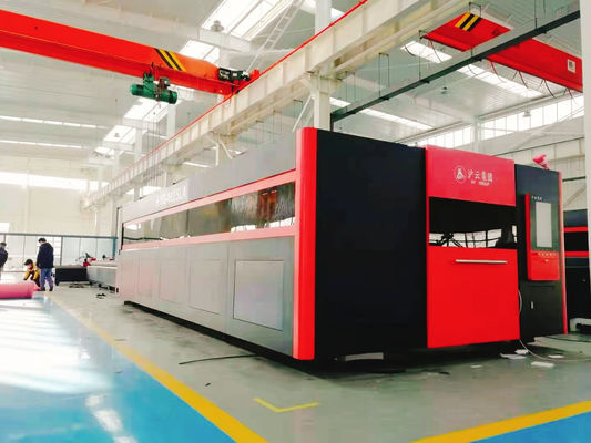 Precitec Lazer Kafası 1000W-25000W Metal Yaprak İşleme için CNC Fiber Lazer Kesme Makinesi