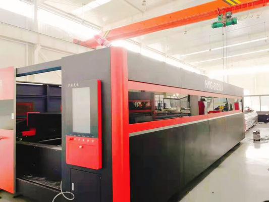 Precitec Lazer Kafası 1000W-25000W Metal Yaprak İşleme için CNC Fiber Lazer Kesme Makinesi