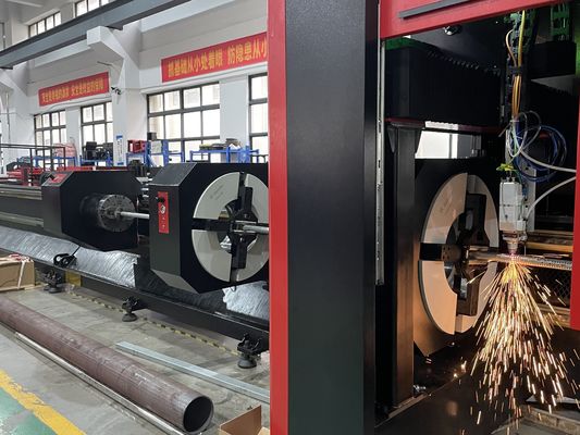 Yüksek hassasiyetli çoklu çak boru elektrikli lazer boru kesme makinesi