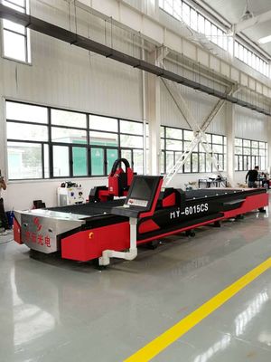 CNC Paslanmaz Çelik Dst-4 Metal Yaprak Fiber Tek Masa Lazer Kesme Makinesi 6015