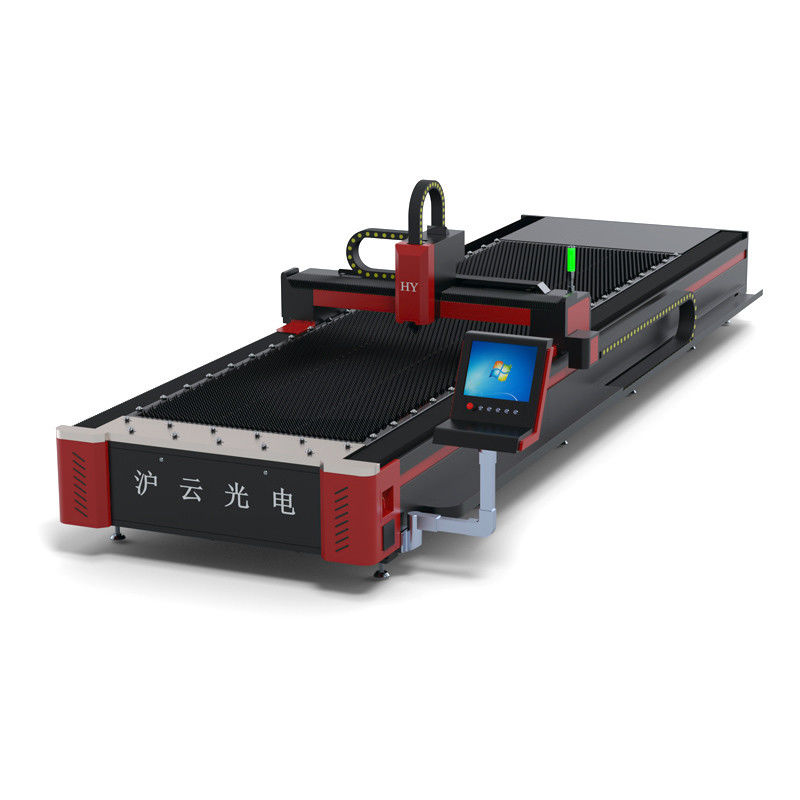 7000 KG Ağırlıklı HIWIN Rehber Ray 18x18 Jinan 1530'da 50w CNC Fiber Lazer Kesme Makinesi